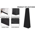thumbnail image 4 of Outdoor garden heater cover, waterproof and heavy-duty, fits 90.16" pyramid torch patio heater, 4 of 5