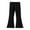 Black, variant on ANINEO Girls Solid Flare Leggings Kids Elastic High Waisted Bell Bottoms Yoga Pants with Pockets