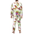 thumbnail image 5 of Bingfone Men'S Pajama Set 2 Piece Loungewear Pjs, Long Sleeve With Pajama Pants-Birds And Flowers, 5 of 9