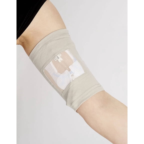 Care Wear PICC Line Cover - Ultra Soft Cover with Mesh Window For Visibility (Slate, 11"-13")