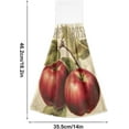 thumbnail image 3 of Apples Hand Towels Set of 2 Soft Absorbent Kitchen Hanging Towels Dish Cloths Bathroom Hand Towels with Loop & Hook for Kitchen Bathroom Wash cloth, 3 of 7