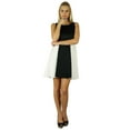 thumbnail image 5 of Bimba Women Black & White Shift Dress Stretchable Fabric Holiday Clothing, 5 of 8