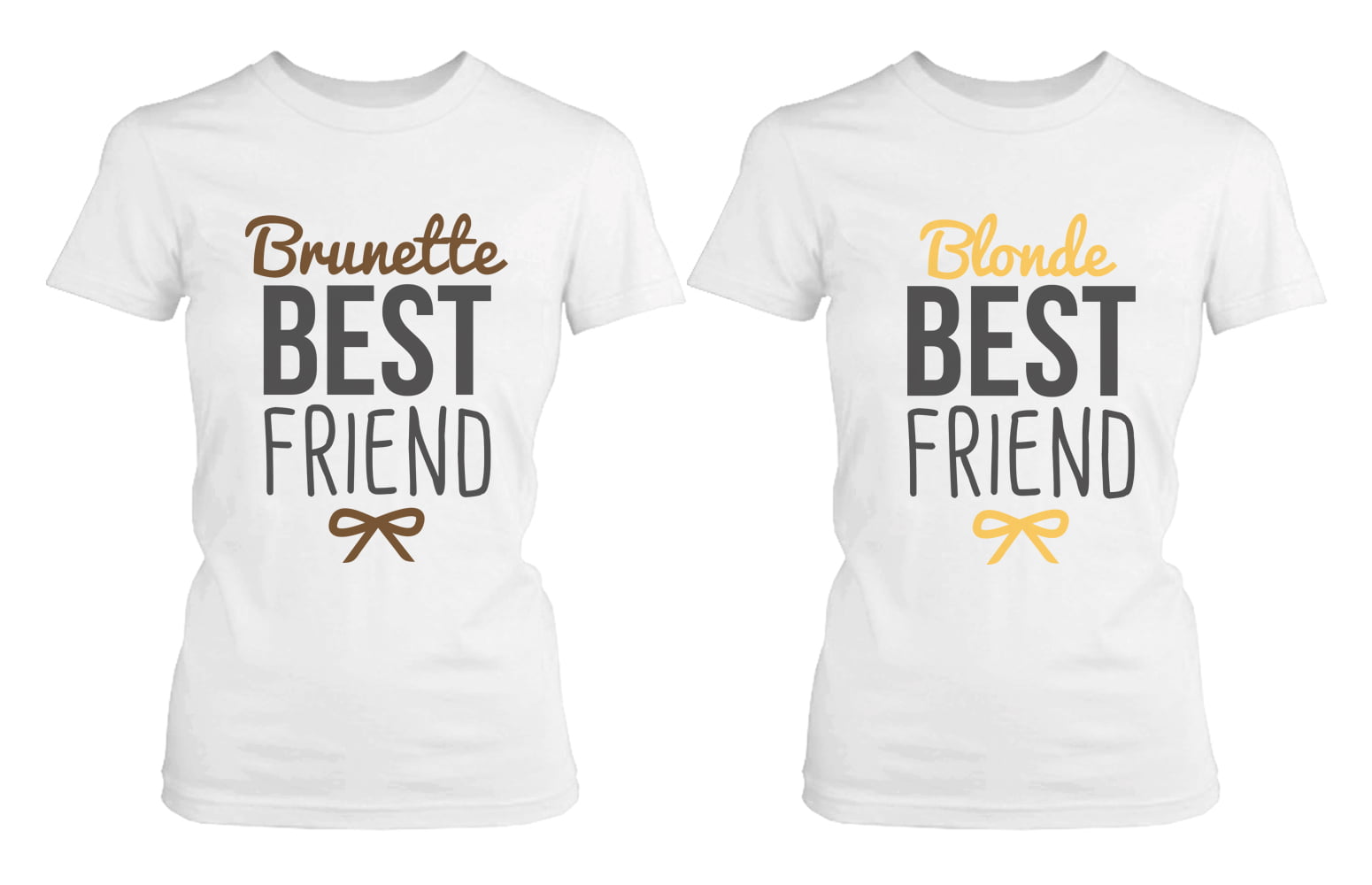 Details about   Best Friend Blonde and Brunette Best Friends Matching BFF White Shirts 