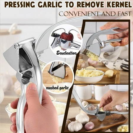 

Kitchen 2PC Stainless Press For Removing Pitting Dates And Garlic Paste Garlic Steel Press Garlic Press Cookware Sets