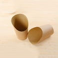 thumbnail image 4 of 50Pcs Disposal Take-out Party Frozen Dessert Supplies Baking Cakes Egg Puff Waffle French Fries Chips Ice Cream Snacks Kraft Paper Cups Holder, 14oz (Brown), 4 of 5