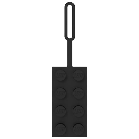 LEGO Silicone Bag Tag 2x4 - Black (53654)