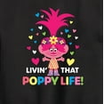 thumbnail image 3 of Trolls - Livin That Poppy Life - Toddler & Youth Crewneck Fleece Sweatshirt, 3 of 5