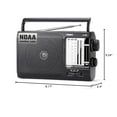 thumbnail image 2 of NOAA Weather AM FM Portable Radio with Best Reception, Transistor Radio, Battery Operated Radios by 3X D Cell Batteries or AC Power for Household & Outdoor, Plug in Wall by PRUNUS, 2 of 8