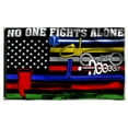thumbnail image 3 of Bayyon No One Fights Alone Flag Corrections Dispatch EMS Nurse Firefighter Police Millitary Grommet Flag Banner with Grommets 3x5Feet Man cave Decor, 3 of 6