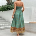 thumbnail image 5 of Rovga Women's Summer Dresses Vacation Strapless Bohemian Floral Print Beach Dress Leisure Dailywear, 5 of 7