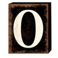 thumbnail image 1 of Black 'O' Wood Block Sign, 1 of 1