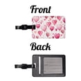thumbnail image 4 of Pink Balloons Hearts Watercolor Birthday Valentine's Love Faux Leather Travel Luggage Tag, 4 of 7
