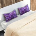 thumbnail image 6 of GZHJMY Spring Lilac Purple Floral Satin Silk Pillowcase for Hair and Skin, Lightweight Soft Standard Size Pillow Cases, Cooling Pillow Covers with Envelope Closure 20x40in Home Decor, 6 of 7