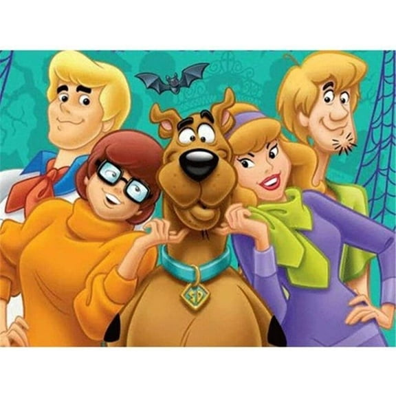 Diamond Painting Kits,Scooby Diamond Art Kit for Adults Full Round Drill,Paint with Diamond for Gift,Wall Decor 12X16IN