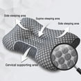 thumbnail image 3 of 2-Pack Ergonomic Pillows | Honeycomb Breathable Design, Soft Support, Washable & All-Season Use(purple white), 3 of 6