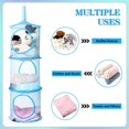 Hengguang 2 Pcs Hanging Stuffed Animal Storage Net, Foldable 3