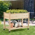 thumbnail image 5 of Yaheetech Raised Garden Bed Planter Box with Wheels for Outdoor, Wood, 5 of 12