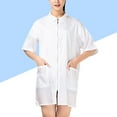 thumbnail image 3 of Yardwe Hairdresser Uniform Beauty Technician Overalls Breathable White 1Pcs, 3 of 8
