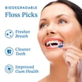 thumbnail image 2 of Mouthology Floss Picks, Wheat Straw Mint Dental Flossers, PFA-Free Tooth Floss Picks for Adults & Kids (200 Pack), 2 of 7