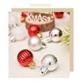 thumbnail image 3 of 30PCS Christmas Ball Baubles, 1.2" Shatterproof Assorted Plastic Hang Balls Pendant for Small Xmas Tree Decoration, 3 of 7