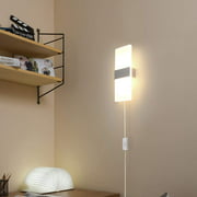 Lightess Up Down Wall Sconces Plug in 12W LED Wall Lighting Modern Acrylic Wall Lamp for Living Room Bedroom Corridor