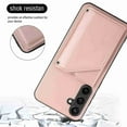 thumbnail image 4 of Allytech Wallet Case for Samsung Galaxy S23 FE, [3 Card Slots] Slim Fit Premium PU Leather Kickstand Function Cover with Magnetic Buckle, Shockproof Anti-Drop Luxury Shell - Rosegold, 4 of 7