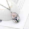 thumbnail image 4 of EHQJNJ Airtag Necklace Retro Double-Sided Glass Life Tree Trunk Flower Pendant Lady Eternal Flower Necklace Western Necklaces for Women Silver Jewelry Set, 4 of 4