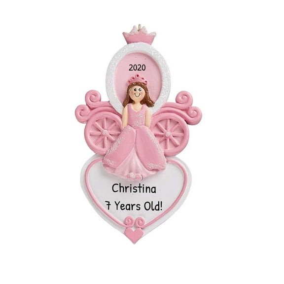 Ornaments by Elves Personalized Princess Carriage Ornament Holiday Keepsake Christmas Decorations