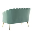 thumbnail image 2 of Cute Loveseat Sofa with Flower Shaped Back Design, Sage, 2 of 10