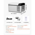 thumbnail image 2 of KFFKFF 12V Car Refrigerator 10QT, Portable Electric Cooler & Freezer with DC/AC, -4℉~68℉, Compact Fridge for Outdoor Camping Travel RV Truck Gray, 2 of 8