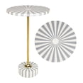 thumbnail image 2 of JONATHAN Y Gray, White and Gold Metal and Resin End Table, 14" x 23.5" Art Deco Glam Sunburst Round Pedestal Side Table for Living Room END1004B, 2 of 8