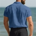 thumbnail image 4 of Hawaiian Shirt for Men, Beach Shirts for Men, Lapel Neck Solid Color Blouse Summer Beach Shirts Casual Funny Hawaiian Shirts Summer Tropical Beach Tops 2026, 4 of 5