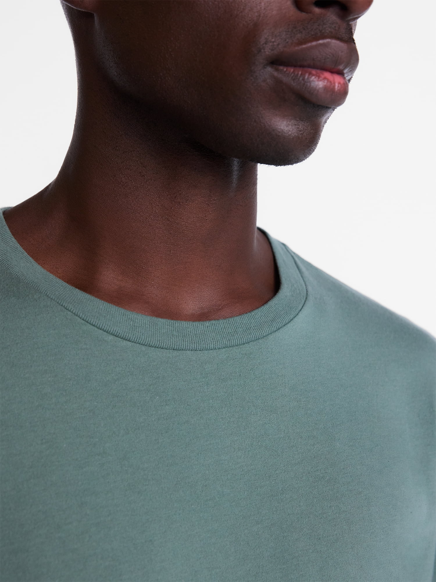George Men's and Big Men's Relaxed Fit Cotton Crewneck Tee with Long Sleeves, Size XS-3XL