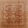 thumbnail image 1 of Ahgly Company Indoor Square Mid-Century Modern Mahogany Brown Oriental Area Rugs, 8' Square, 1 of 6