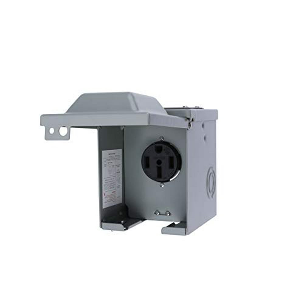 AA Ignition 50 Amp 125/250 Volt Power Outlet Box, Enclosed Lockable