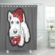 thumbnail image 1 of Cortina de Ducha ABPHQTO Terrier Escocés con sombrero a Cuadros Rojo 150x180 cm, 1 of 1