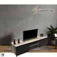 thumbnail image 4 of Mueble para TV HOGARE Italy Rustik Wood Negro Centro de entretenimiento, 4 of 6