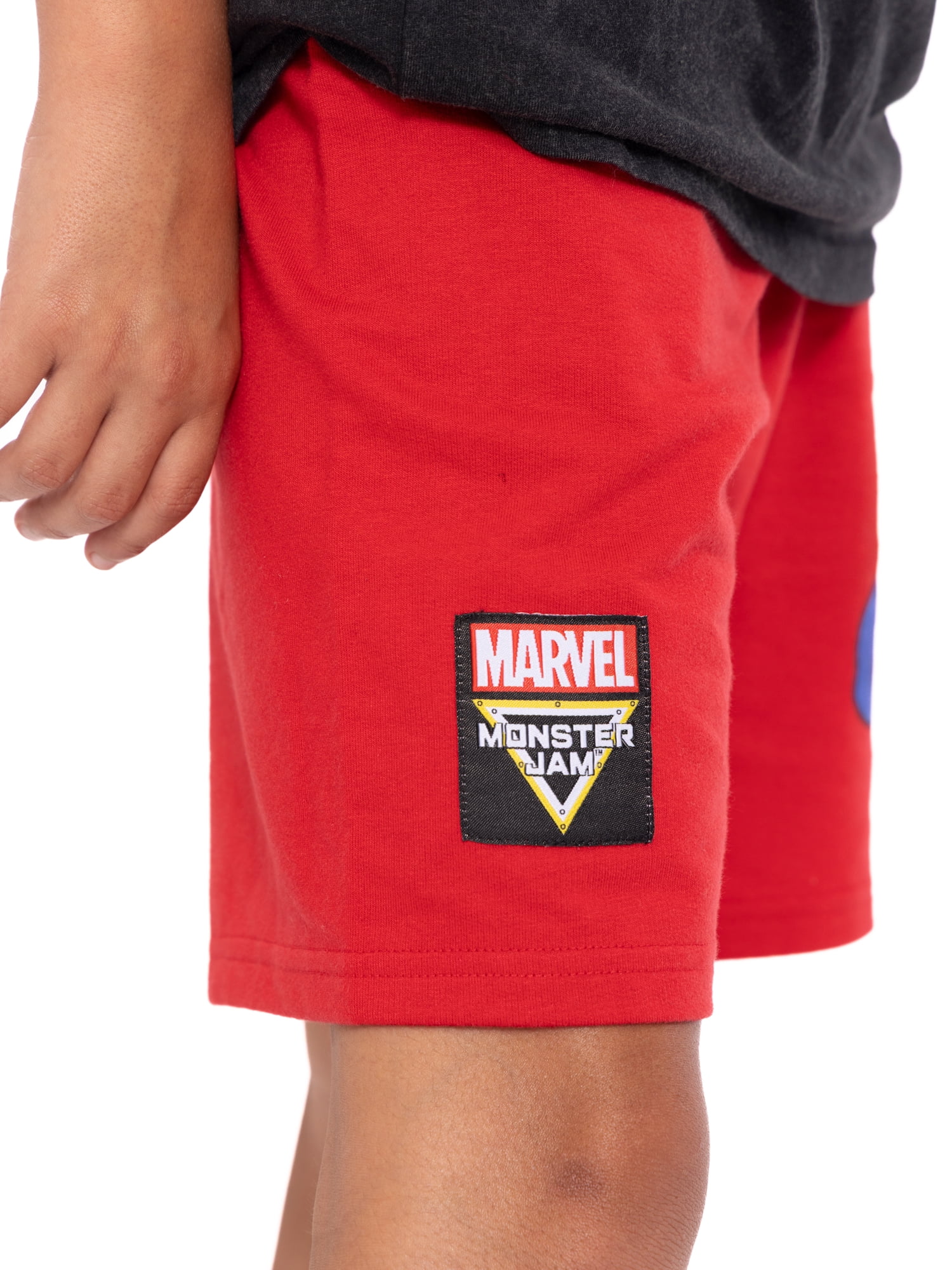 Marvel Monster Jam Boys Graphic T-Shirt and Matching Shorts Set, 2-Piece, Sizes 4-16