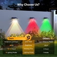 thumbnail image 5 of HIBIBUD Solar Fence Lights Outdoor 12 Pack,Warm White & 6 Colors & Rgb,Ip66 Waterproof Led Deck Light,Dusk to Dawn Fence Lights Solar for Wall,Railing,Step,Patio,Pool,Backyard,Outside, 5 of 9
