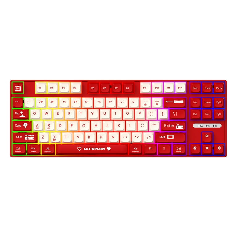 Ajazz AK870MC 87 Keys Gasket-Mounted Wirrd Gaming Keyboard with