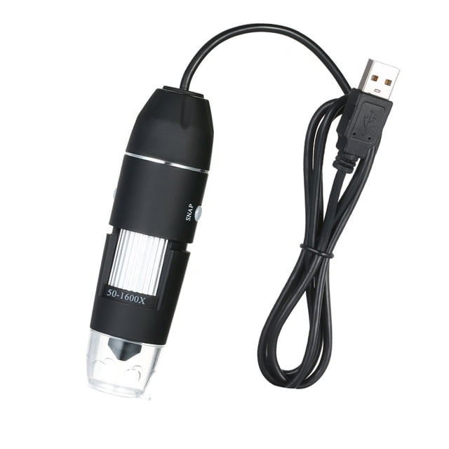Microscopio 1600X Aumento De Microscopio Digital USB Con Endoscopio OTG Endoscopio De Lupa De Luz De 8 Lideros Con soporte