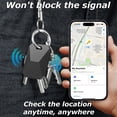 thumbnail image 4 of SENHAWK 4 Pack Silicone AirTag Protective Case, Geometric Cyber Style Electronics Carrying Case, Shock Resistant AirTag Keychain Holder, Non-Blocking Signal Tracker Cover with Metal Key Rings, 4 of 7