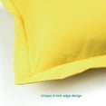thumbnail image 5 of Flxxie 2 Pack Microfiber Euro Pillow Shams, Ultra Soft European Throw Pillow Covers, Decorative Square Pillow Cases, 26" x 26", Yellow, 5 of 5