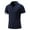 Navy, variant on Honeeladyy Summer Sales Men's Stand Collar Shirts Summer Casual Short Sleeve Button Up Tee Shirt Blouses Comfy Soft Regular Fit Workwear Tops Black