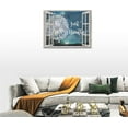 thumbnail image 6 of Farmhouse Dandelion Bathroom Decor Wall Art Rustic Country Butterfly Just Breathe Window Night Pictures Wall Decor Painting Prints Artwork Home Decorations Framed for Bedroom Kitchen 16"x12", 6 of 6