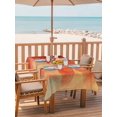 thumbnail image 2 of Outdoor Table Cloth with Umbrella Hole and Zipper, Dragonfly Orange Waterproof Rectangle Tablecloth 54"x80", Abstract Modern Graffiti Painting Art Washable Table Cover for Outside Party Patio Picnic, 2 of 8