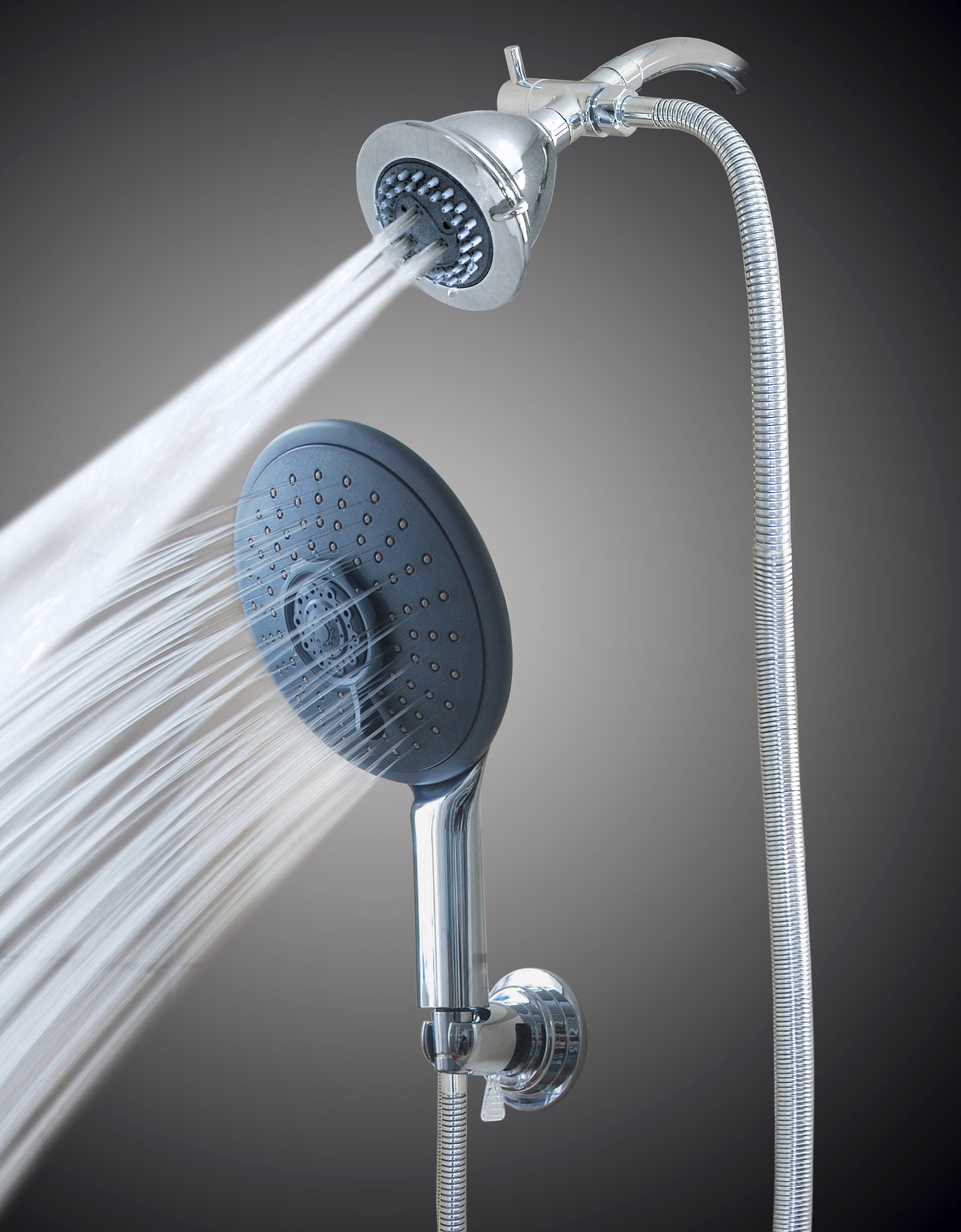 Buy 8" Detachable Handheld & 4" Fixed Dual multifunction Shower Head Combo Massager...