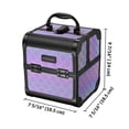 thumbnail image 5 of Byootique Makeup Train Case 2-Tier Trays Portable Cosmetic Cases Travel Makeup Storage Organizer Lockable Box with Mirror for Makeup Artist Nail Tech,Charm ForgetMeNot, 5 of 8
