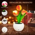 thumbnail image 3 of Lampara de Tulipanes, Lámpara de Mesa con Flores de Tulipán, Lampara de Noche de Tulipanes, Lámparas Bonsai de Mesa, Flores Artificiales Decoracion, para Decoración del Hogar(Atenuación Táctil), 3 of 4