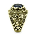 thumbnail image 6 of Untamed Pack Navy Ring - Polished Stainless Steel, Gold Plating, Black, 6 of 7